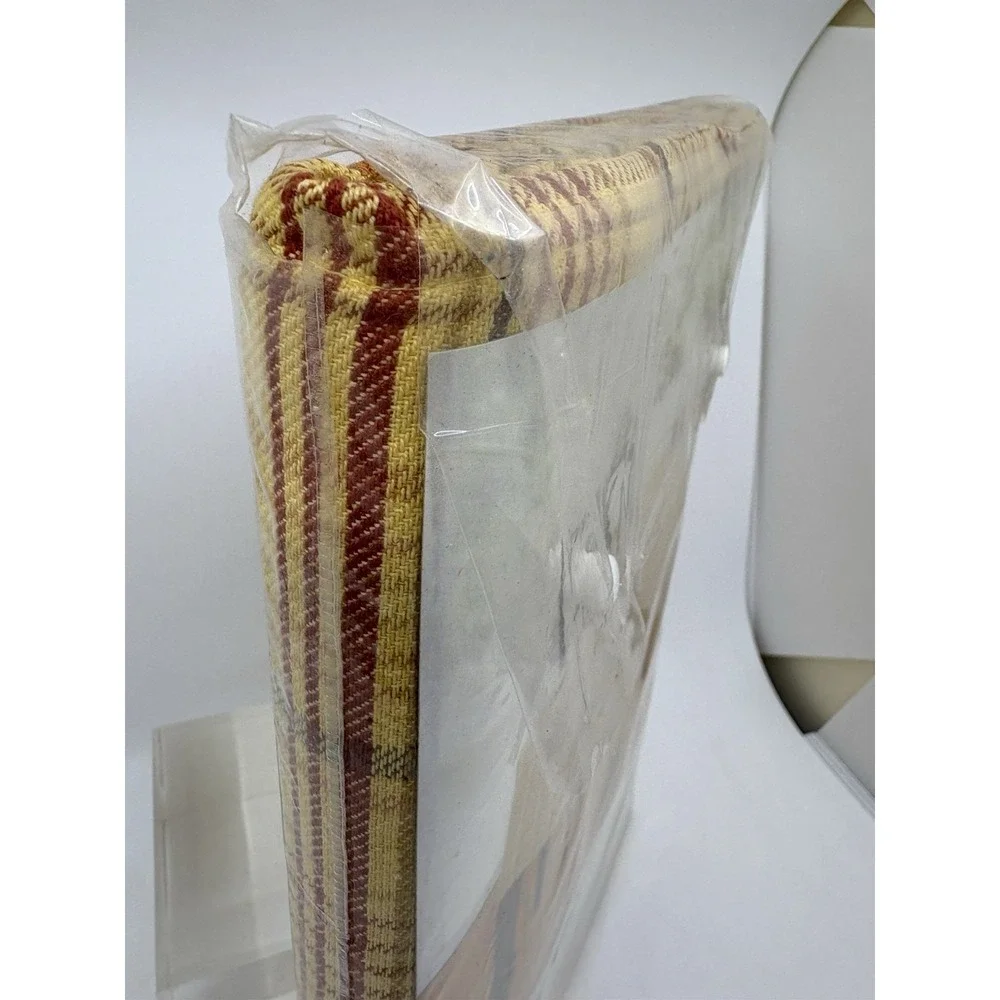 Vintage New Stock 1970s Plaid Cotton Tablecloth 52x 70